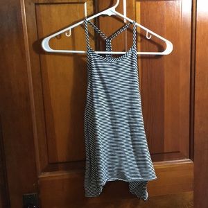 Black and white striped tank